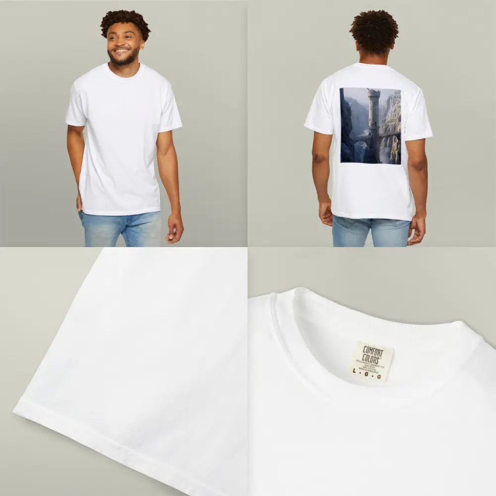 Stone Tower Bridge Canyon Fantasy Art – T-Shirts