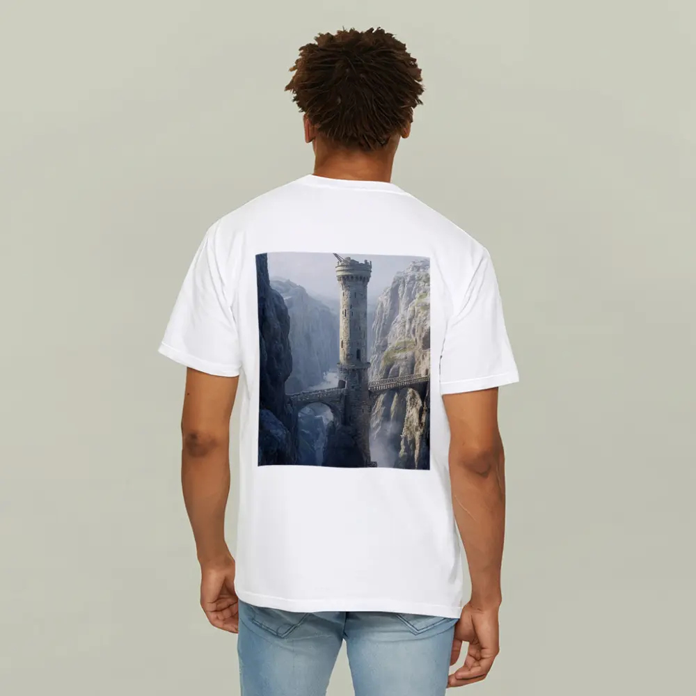 Stone Tower Bridge Canyon Fantasy Art – T-Shirts