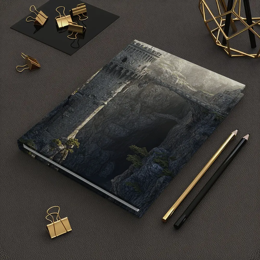 Medieval Stone Tower Bridge Rocky Canyon – Notebooks