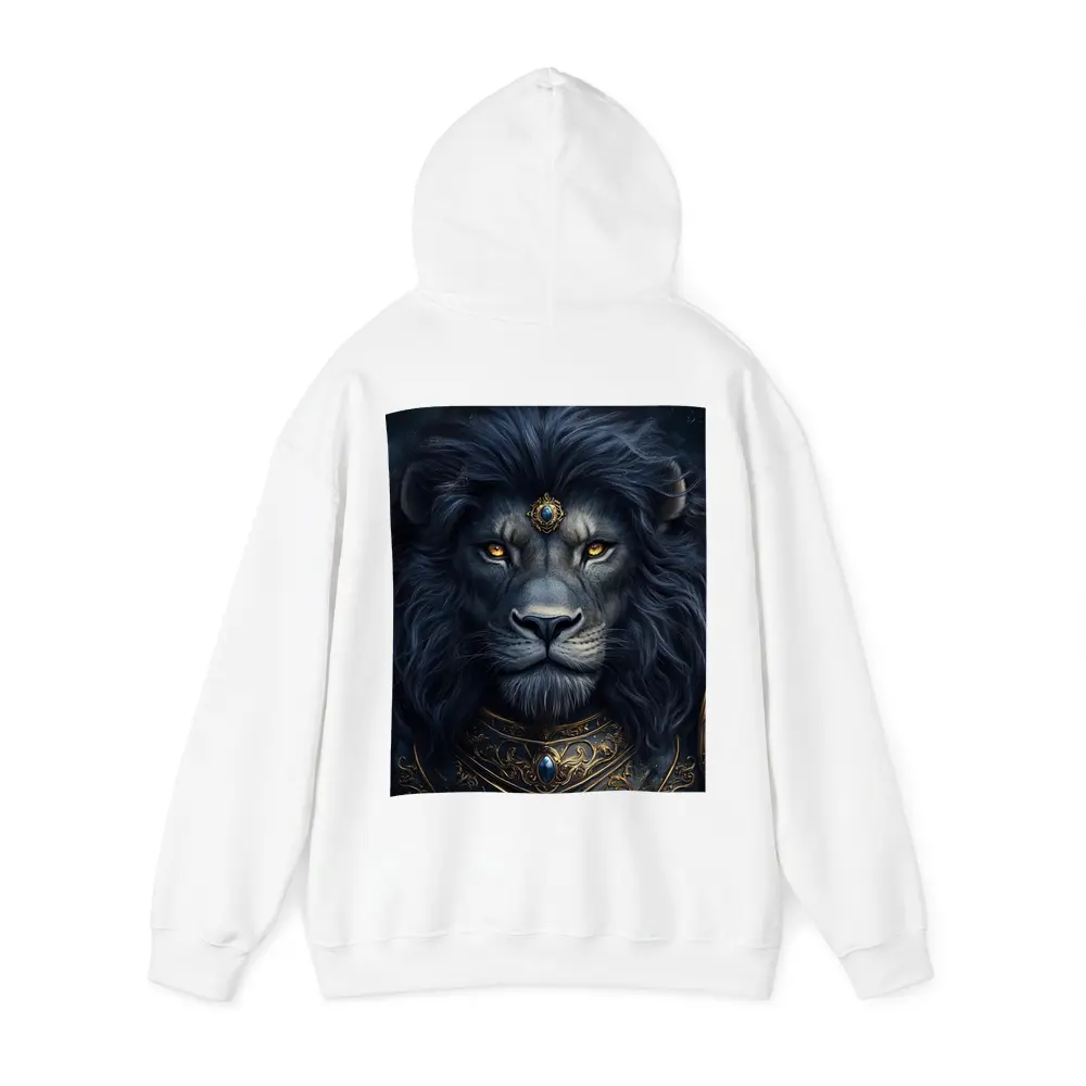 Dark Fantasy Lion Warrior Gold Armor Art – Hoodies