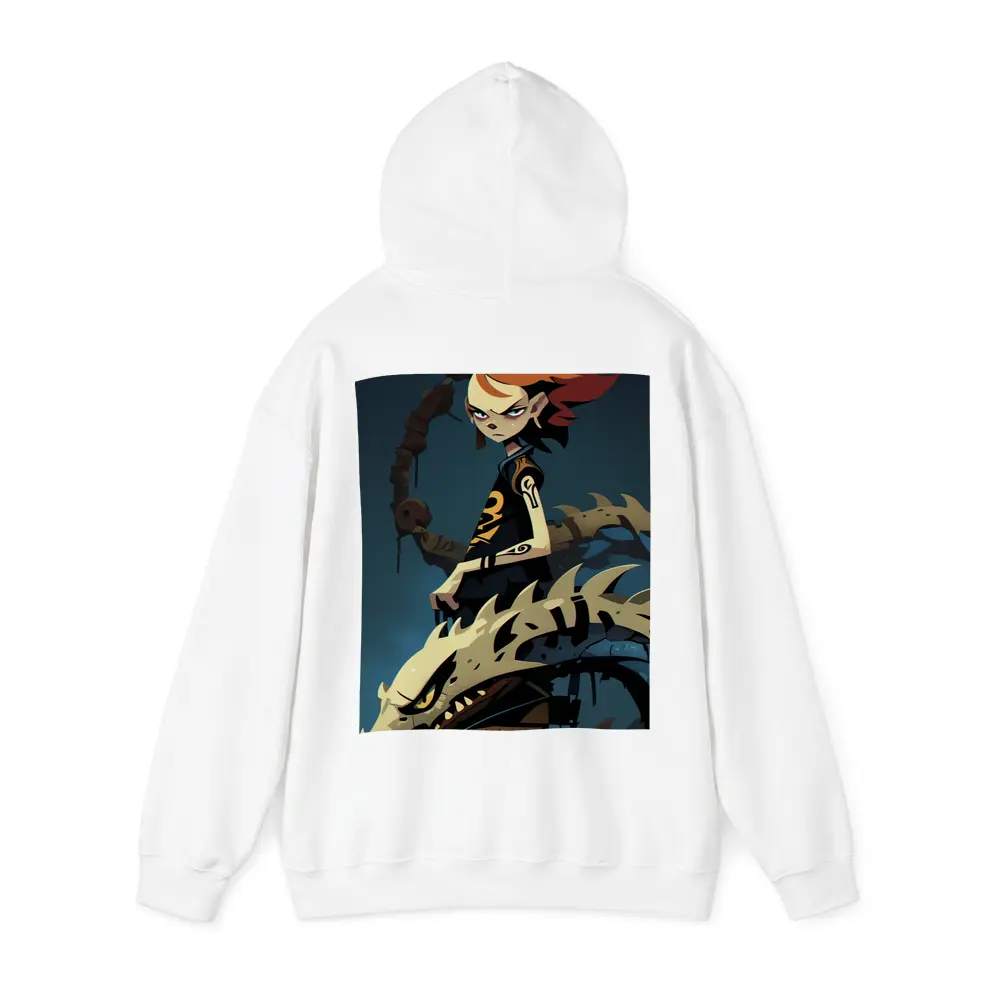 Anime Girl Riding Dragon Dark Fantasy Art – Hoodies