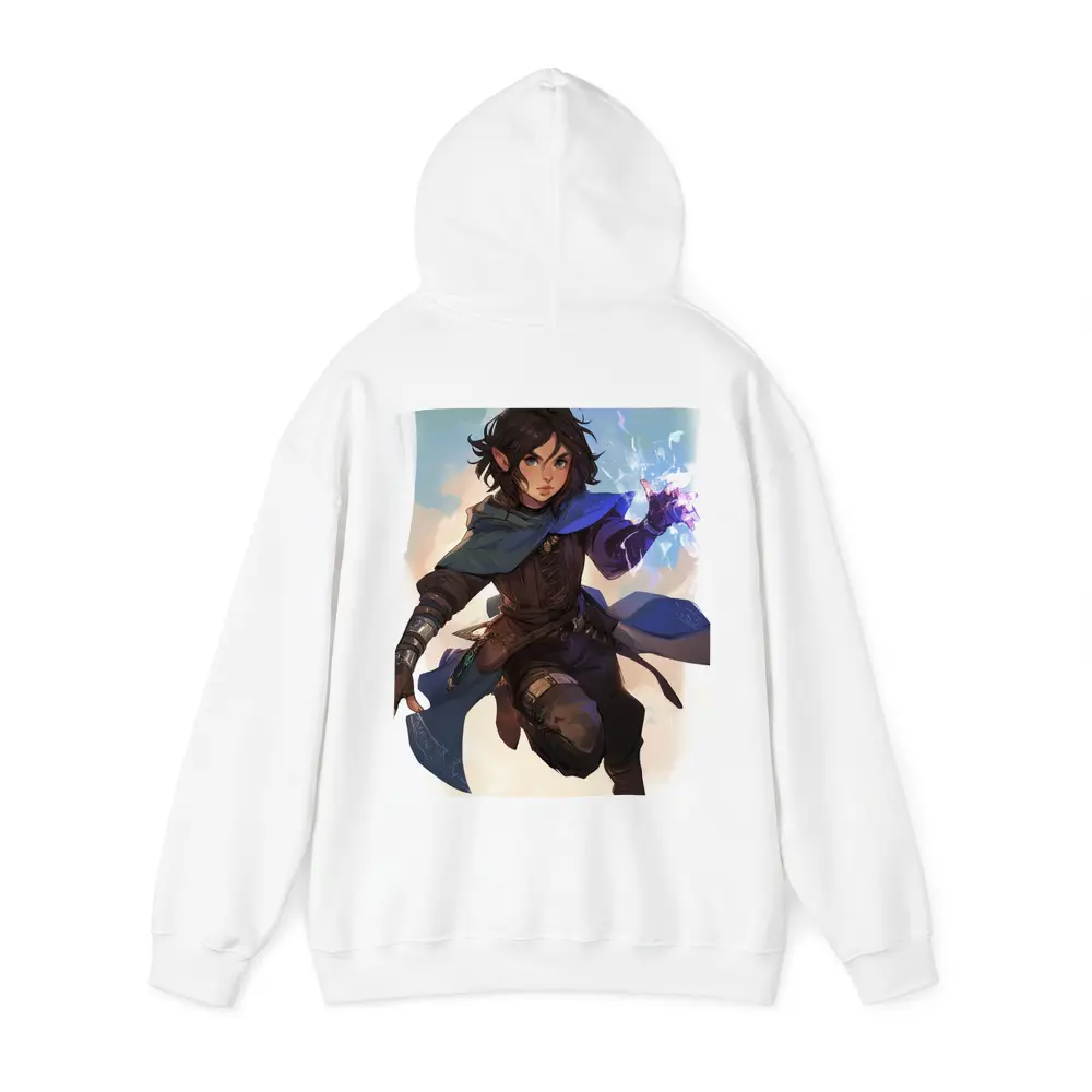 Fantasy Elf Warrior With Magic Blue Cape – Hoodies