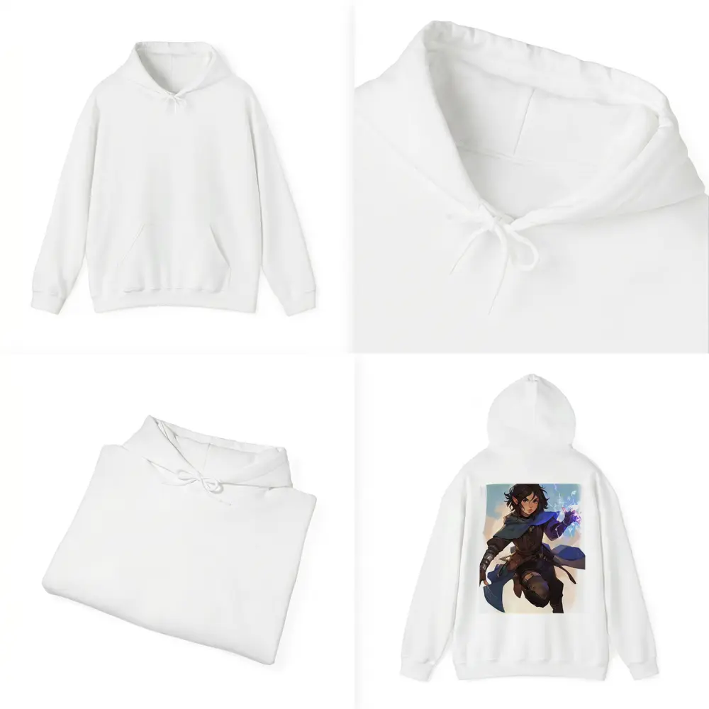 Fantasy Elf Warrior With Magic Blue Cape – Hoodies