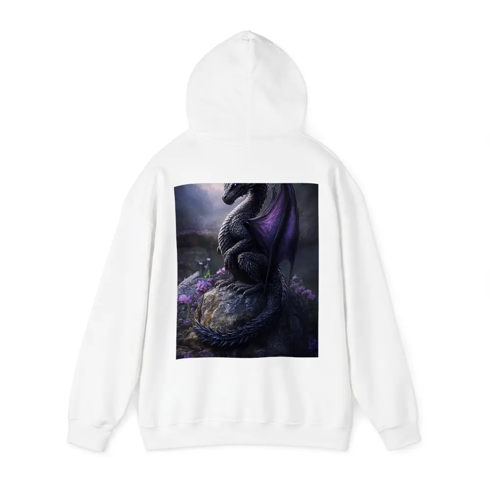 Dark Dragon Purple Wings Flowers Fantasy – Hoodies