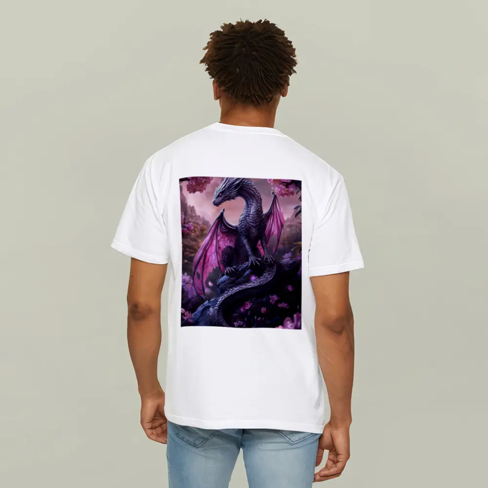 Dark Dragon Pink Wings Cherry Blossom Fantasy – T-Shirts