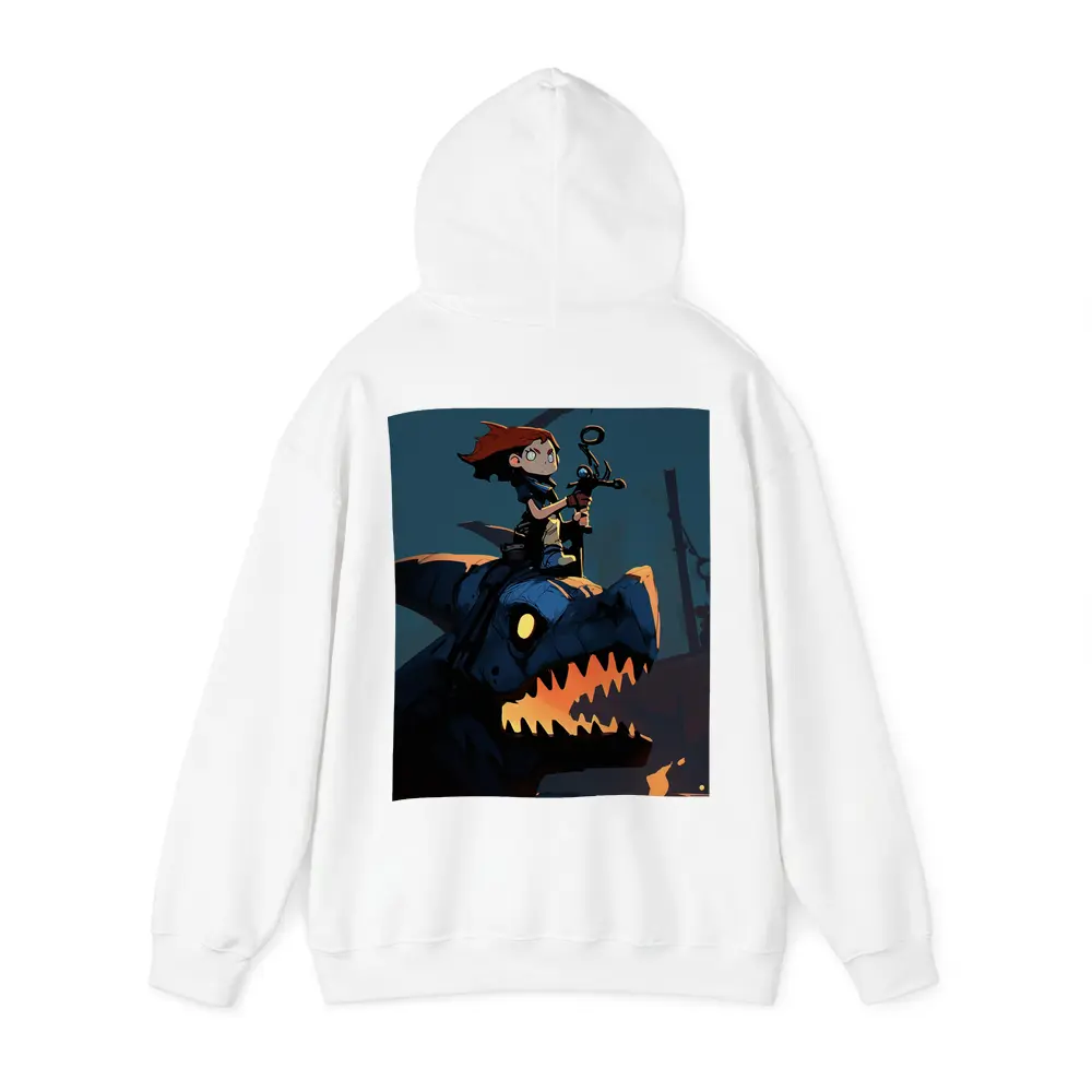 Boy Riding Mechanical Dragon Dark Night – Hoodies