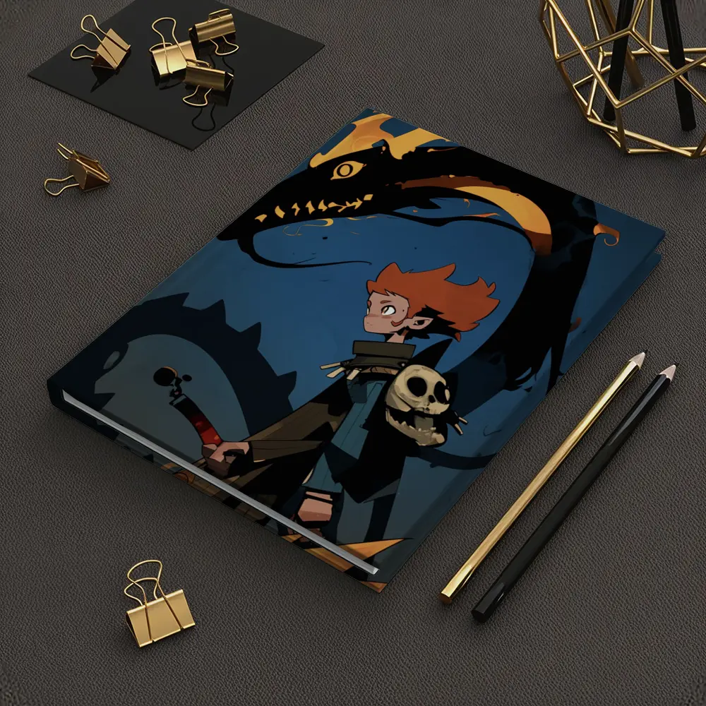 Anime Boy Dark Dragon Fire Art – Notebooks