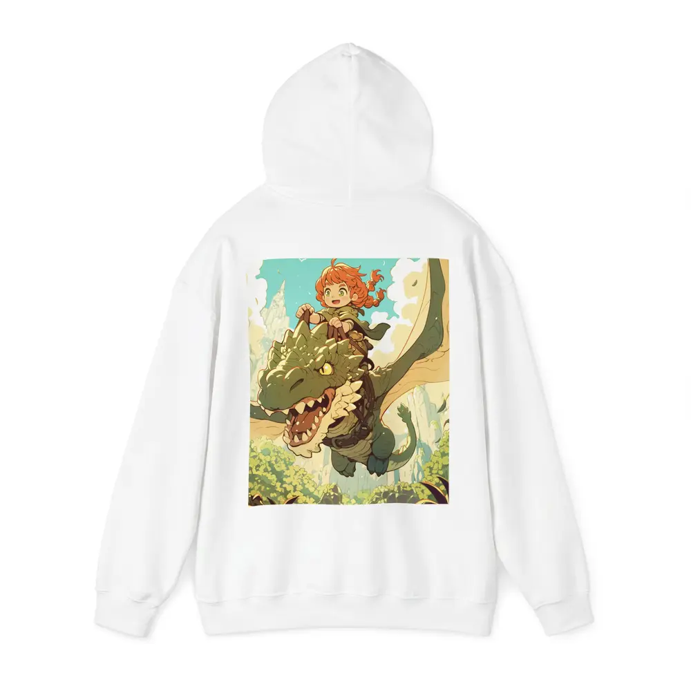Anime Girl Riding Dragon Fantasy Forest – Hoodies