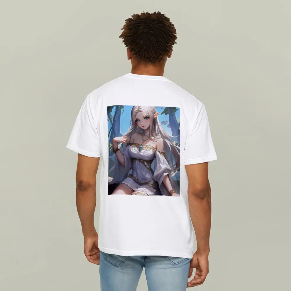Anime Elf Girl White Dress Forest – T-Shirts