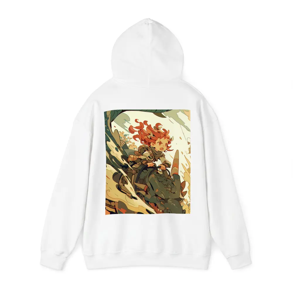 Anime Girl Riding Dragon Fantasy Art – Hoodies