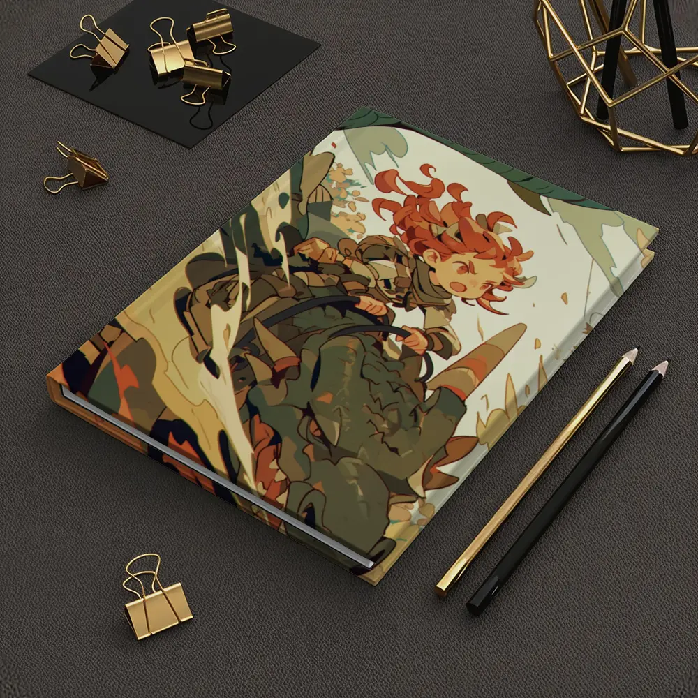 Anime Girl Riding Dragon Fantasy Art – Notebooks