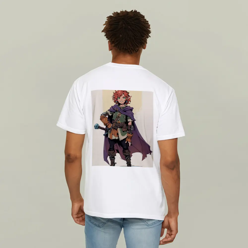 Red Haired Elf Rogue Fantasy Anime Art – T-Shirts