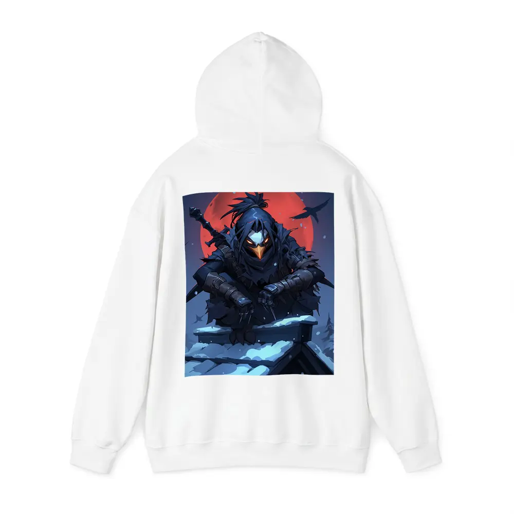 Dark Raven Ninja Warrior Red Moon Winter – Hoodies
