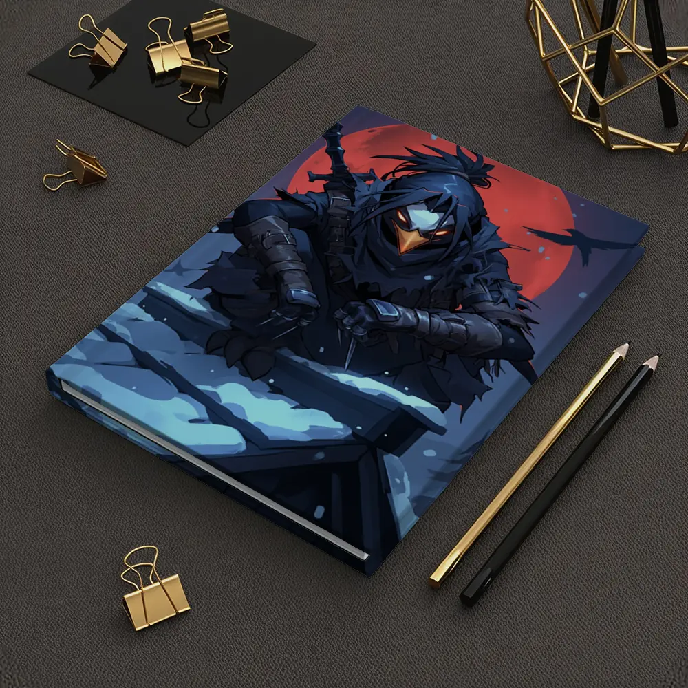 Dark Raven Ninja Warrior Red Moon Winter – Notebooks