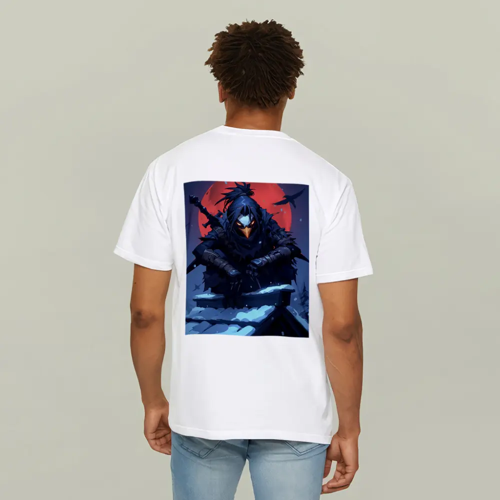 Dark Raven Ninja Warrior Red Moon Winter – T-Shirts