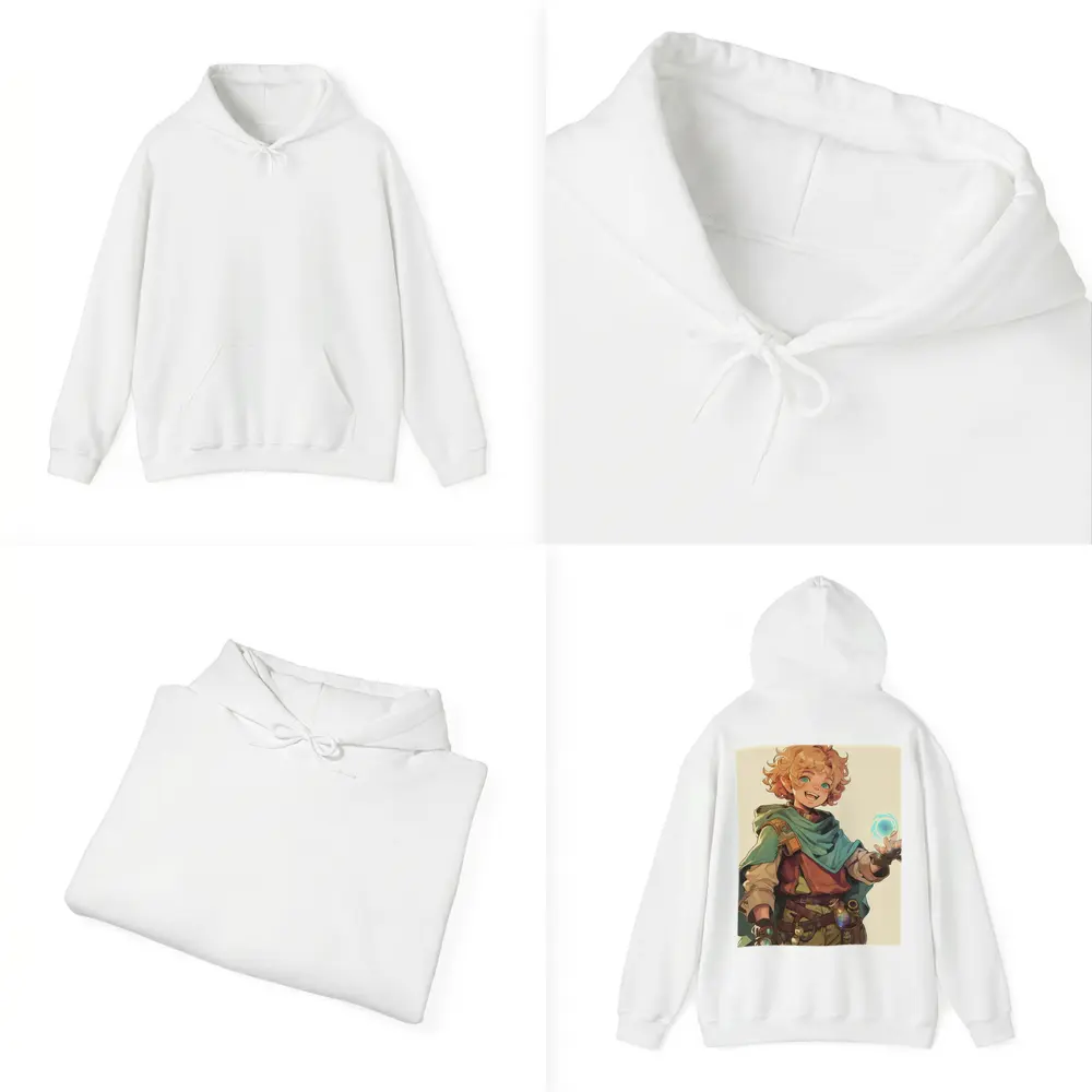 Anime Elf Boy Casting Magic Spell Art – Hoodies