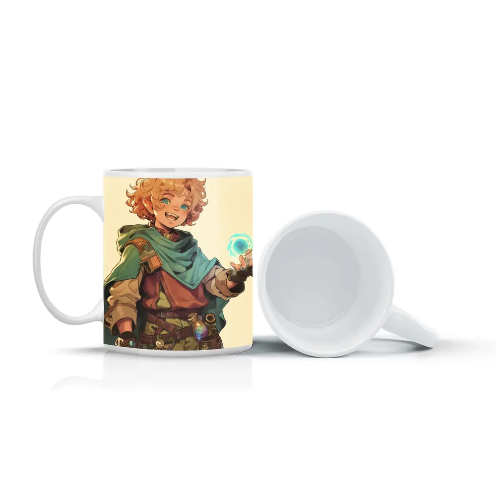 Anime Elf Boy Casting Magic Spell Art – Mugs