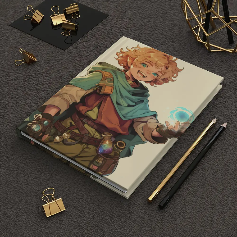 Anime Elf Boy Casting Magic Spell Art – Notebooks