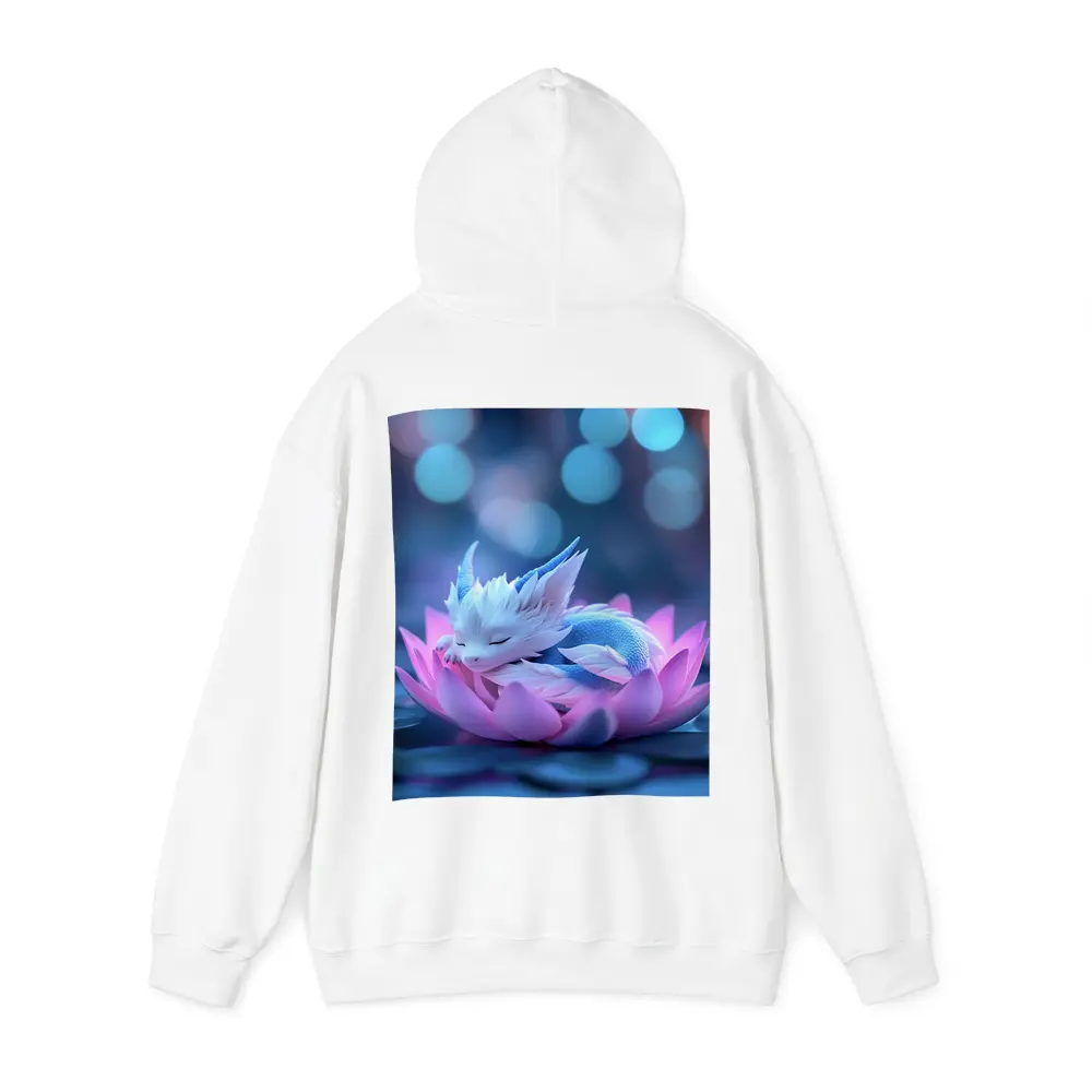 Sleeping Baby Dragon on Pink Lotus – Hoodies