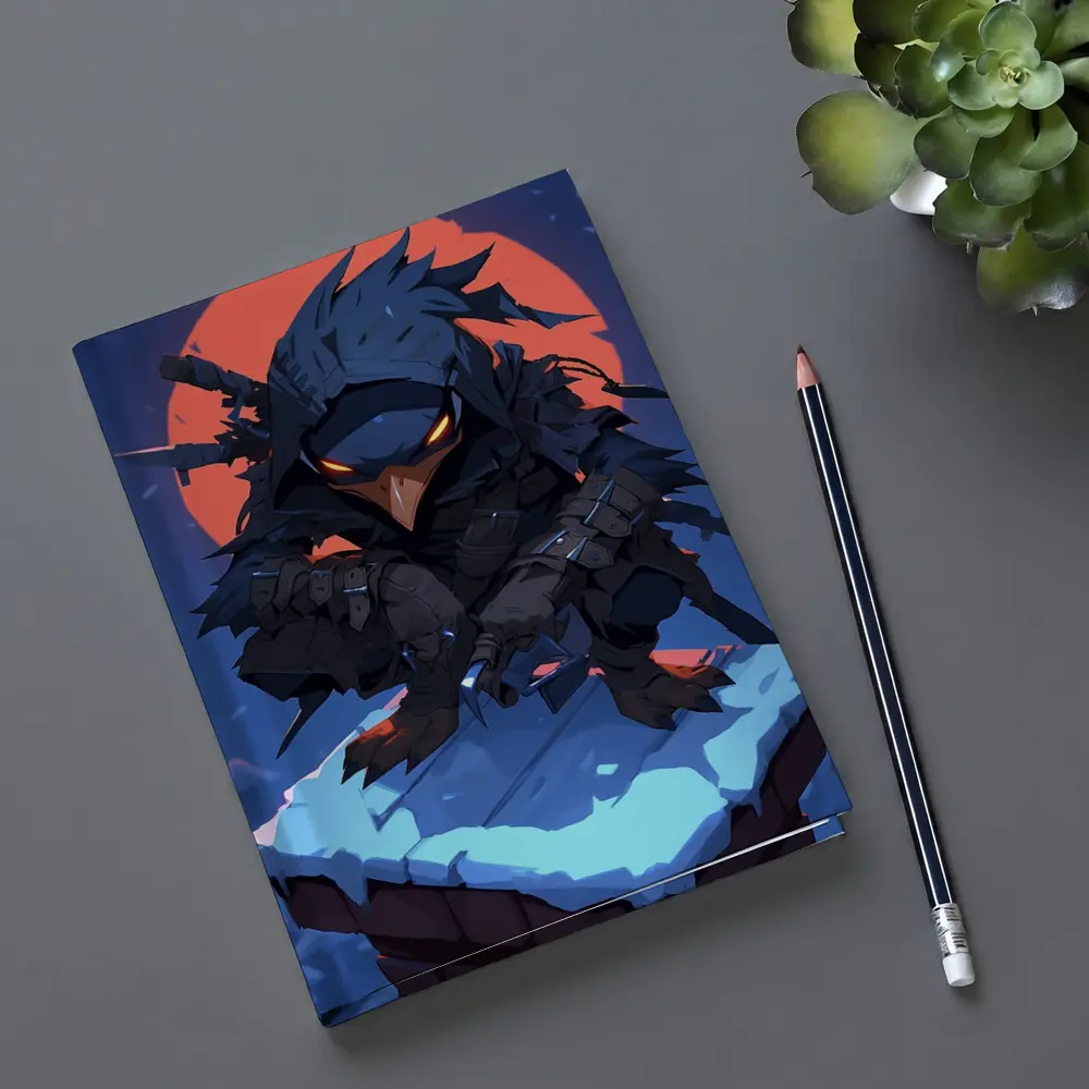 Ninja Crow Warrior Dark Anime Night Art – Notebooks