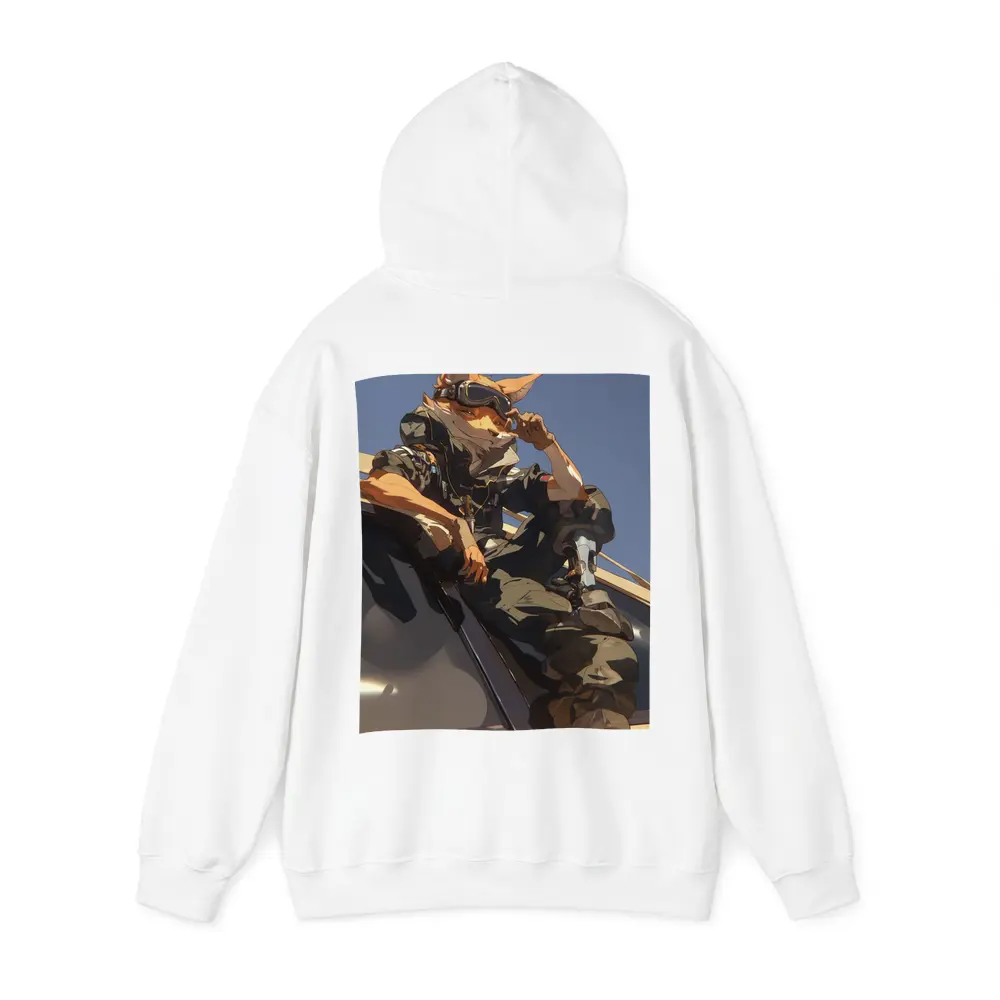 Anime Fox Warrior Sitting On Vehicle – Hoodies