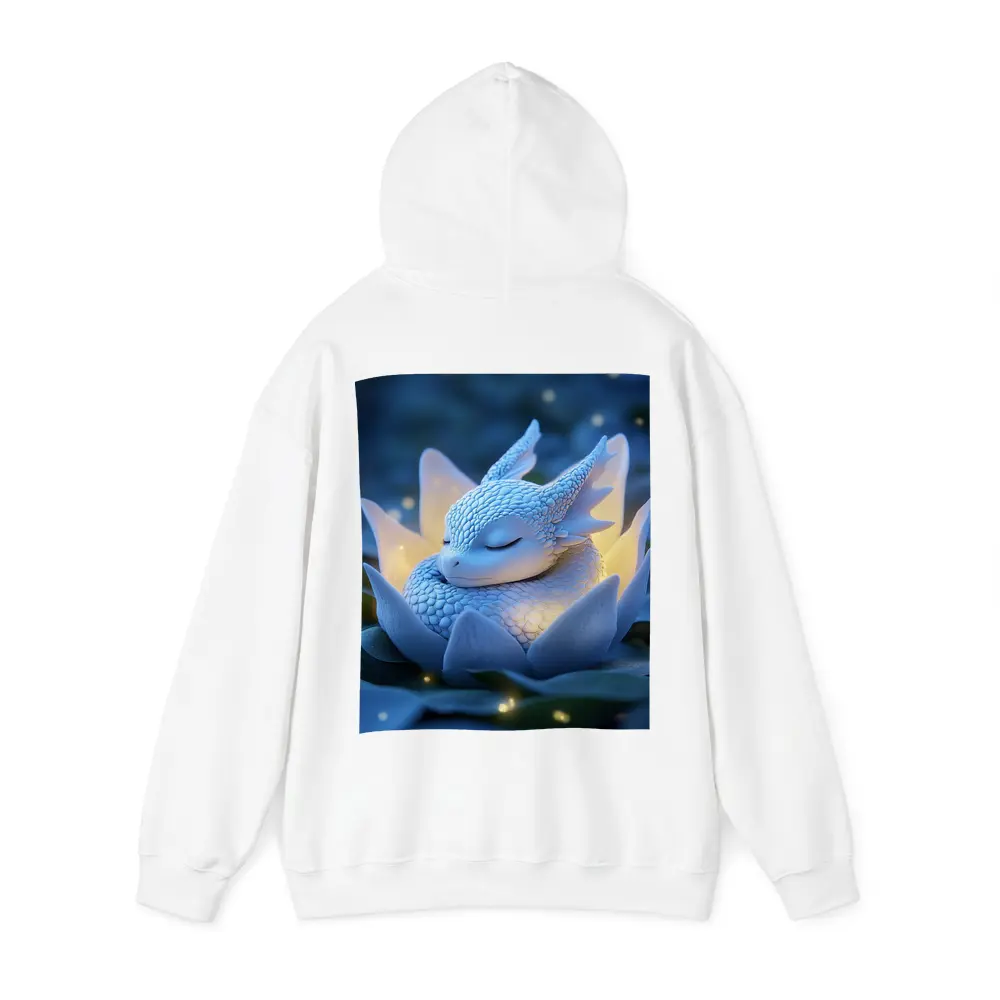 Sleeping Baby Dragon Blue Lotus Fantasy – Hoodies