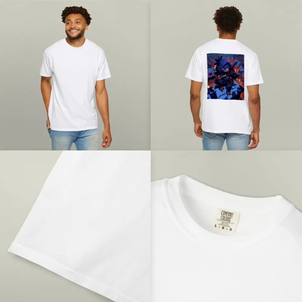 Ninja Crow Anime Art Snowy City Night – T-Shirts