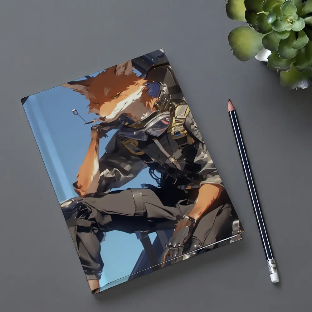 Anime Fox Warrior Tactical Gear Blue Sky – Notebooks