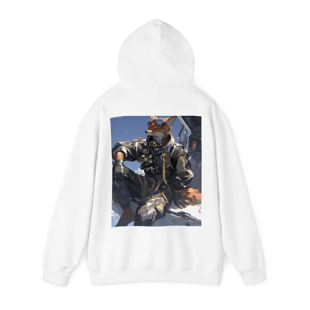 Anime Fox Pilot Gear Sky Background – Hoodies