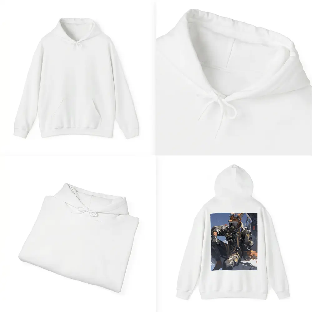 Anime Fox Pilot Gear Sky Background – Hoodies