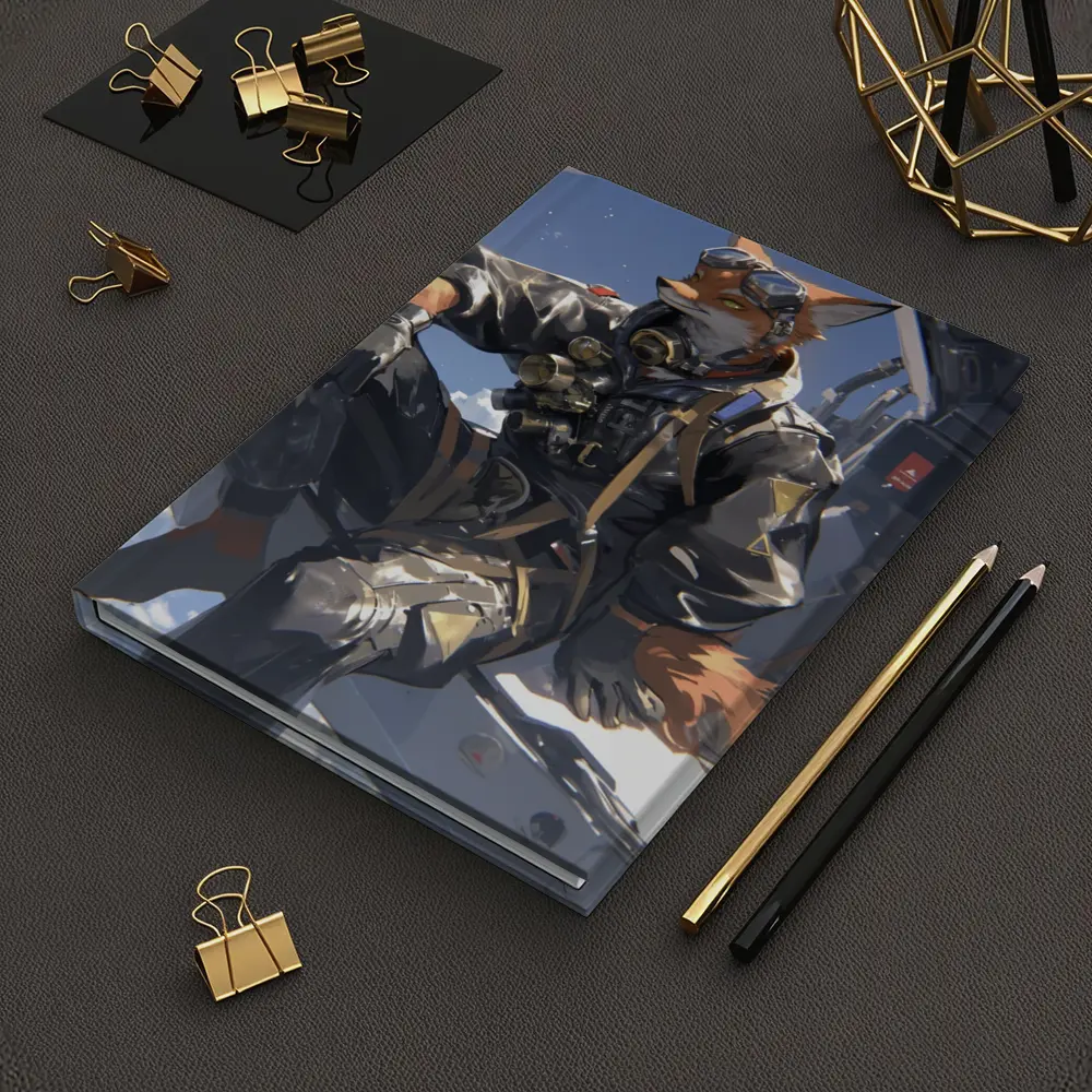 Anime Fox Pilot Gear Sky Background – Notebooks