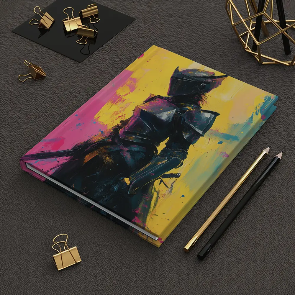 Dark Knight Armor Pop Art Paint Background – Notebooks