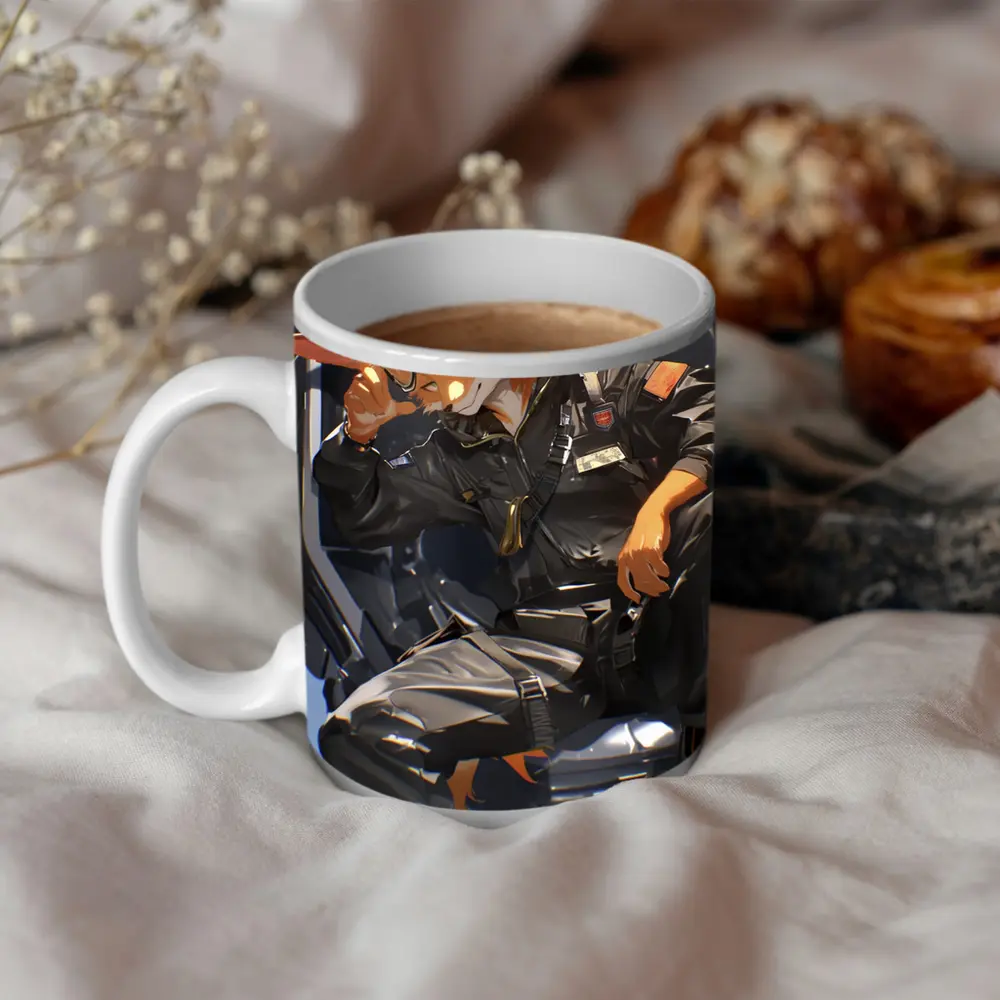 Fox Pilot Anime Art Fighter Jet – Mugs