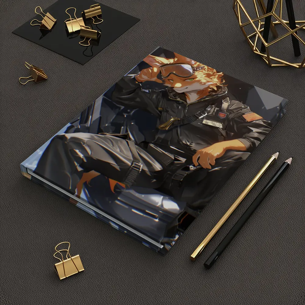 Fox Pilot Anime Art Fighter Jet – Notebooks