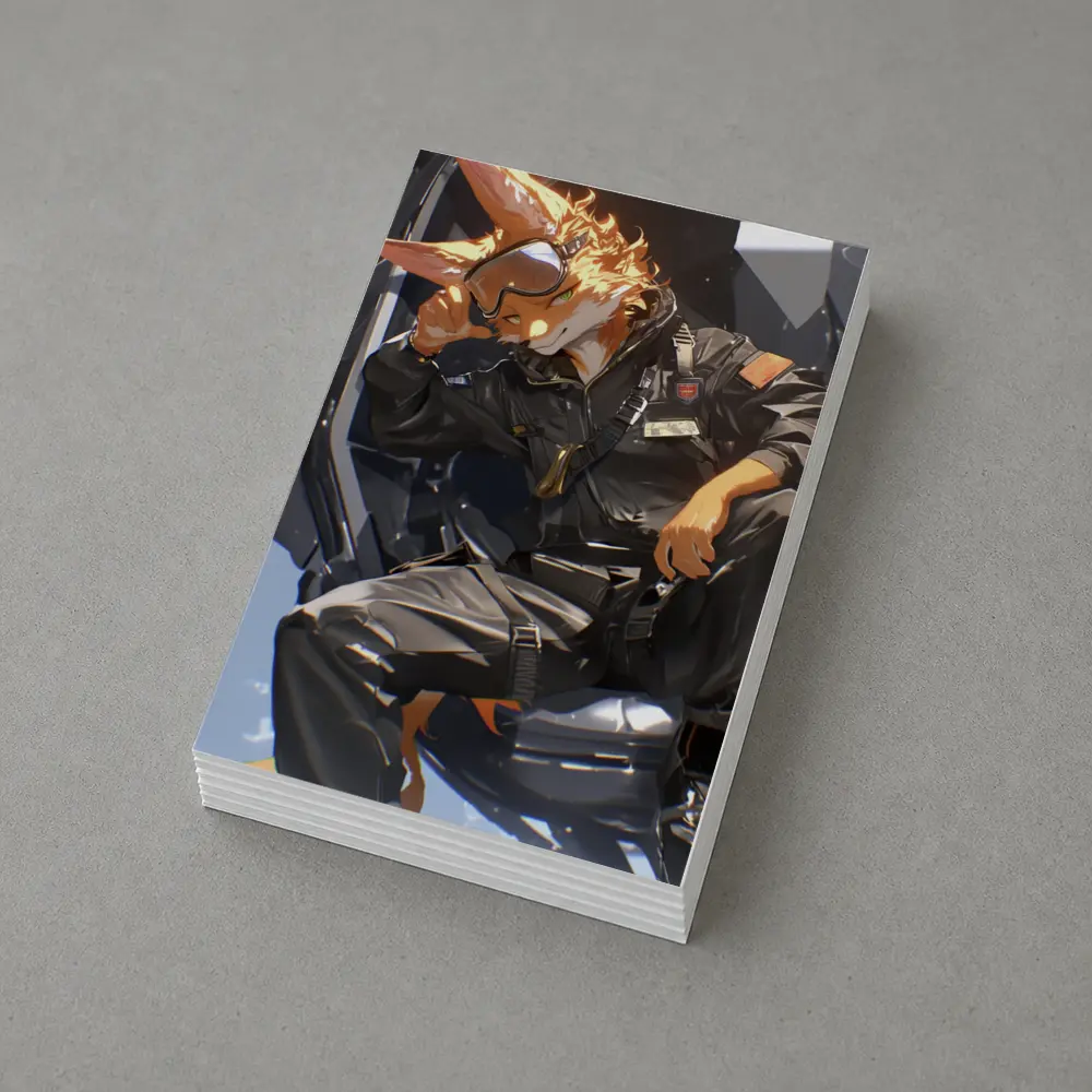 Fox Pilot Anime Art Fighter Jet – Postcards