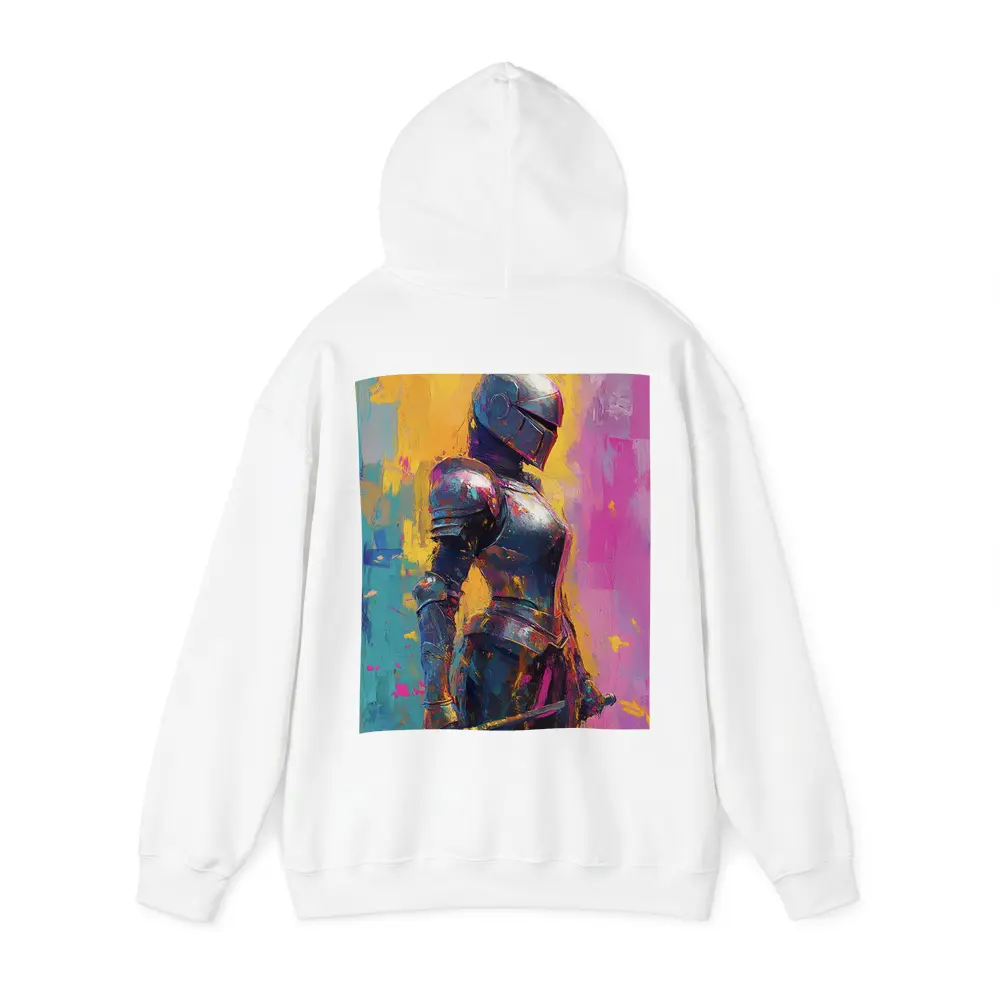 Medieval Knight Armor Colorful Painterly Background – Hoodies