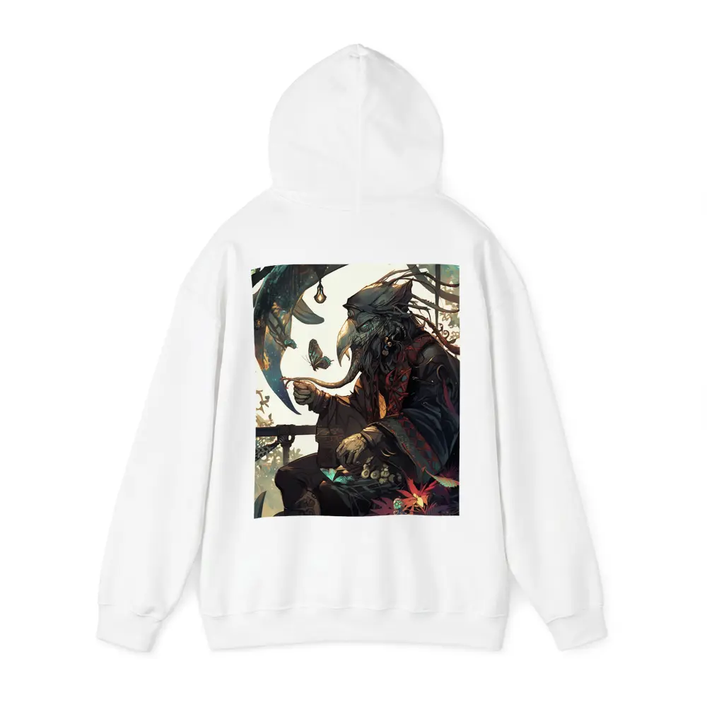Dark Fantasy Crow Warrior With Butterflies – Hoodies