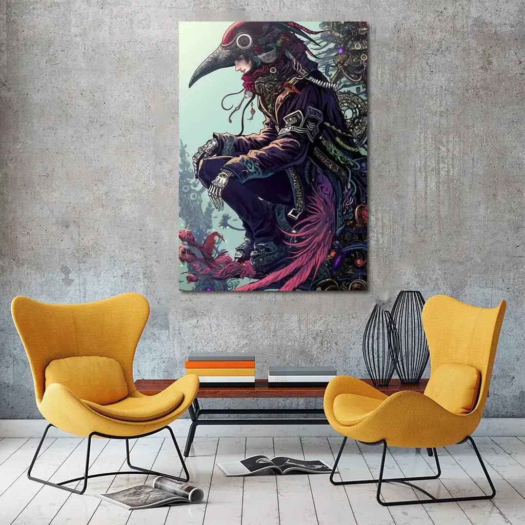 Plague Doctor Steampunk Fantasy Dark Art – Wall Art