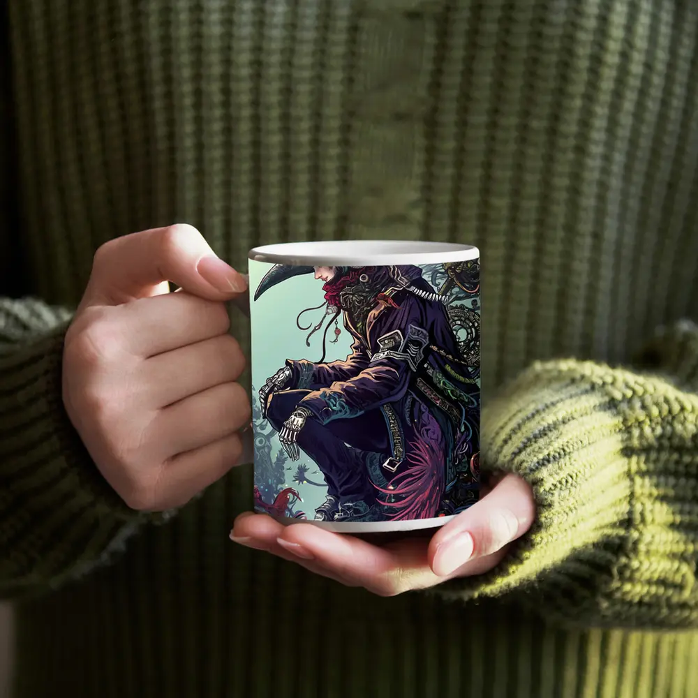 Plague Doctor Steampunk Fantasy Dark Art – Mugs