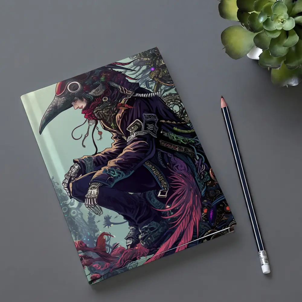 Plague Doctor Steampunk Fantasy Dark Art – Notebooks