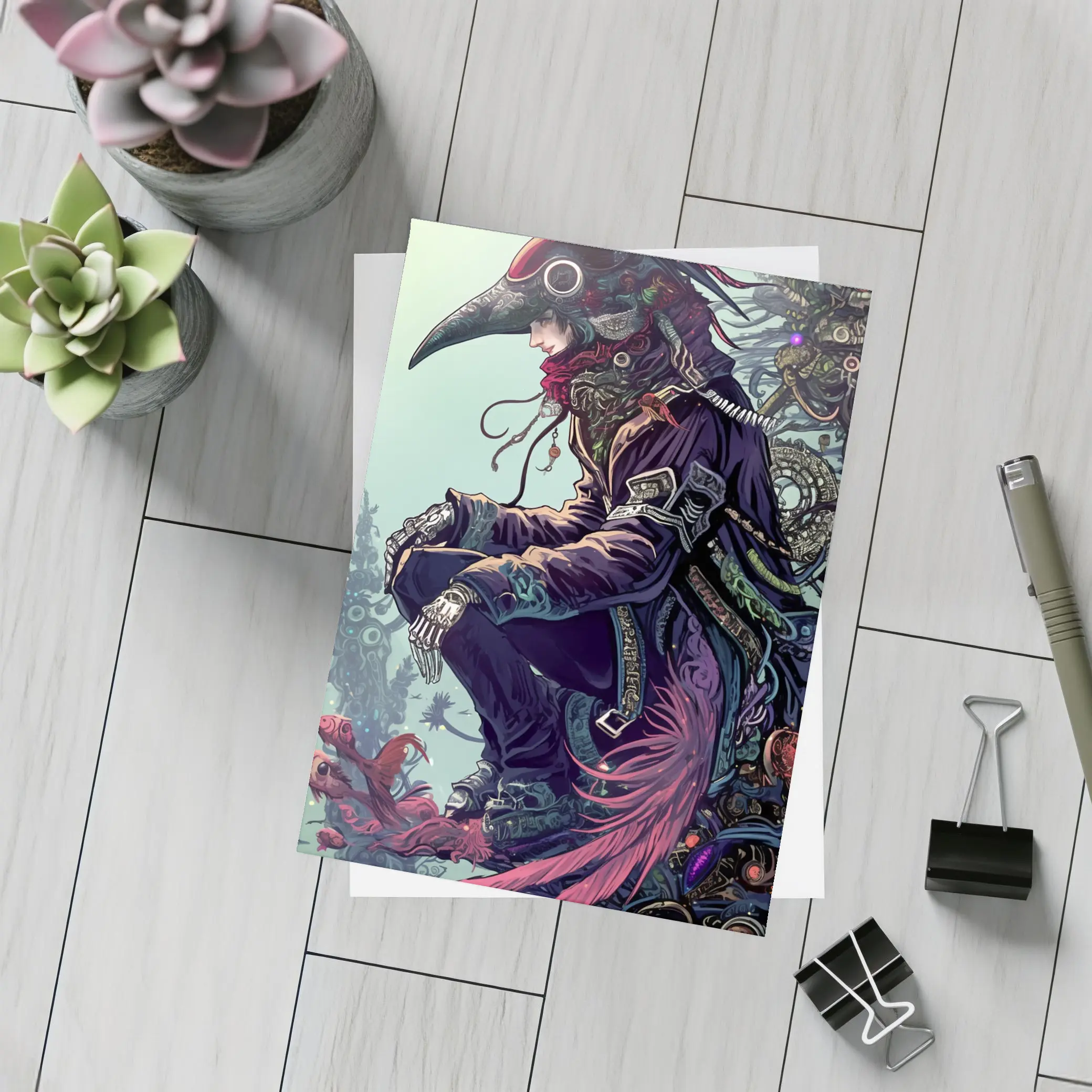 Plague Doctor Steampunk Fantasy Dark Art – Postcards