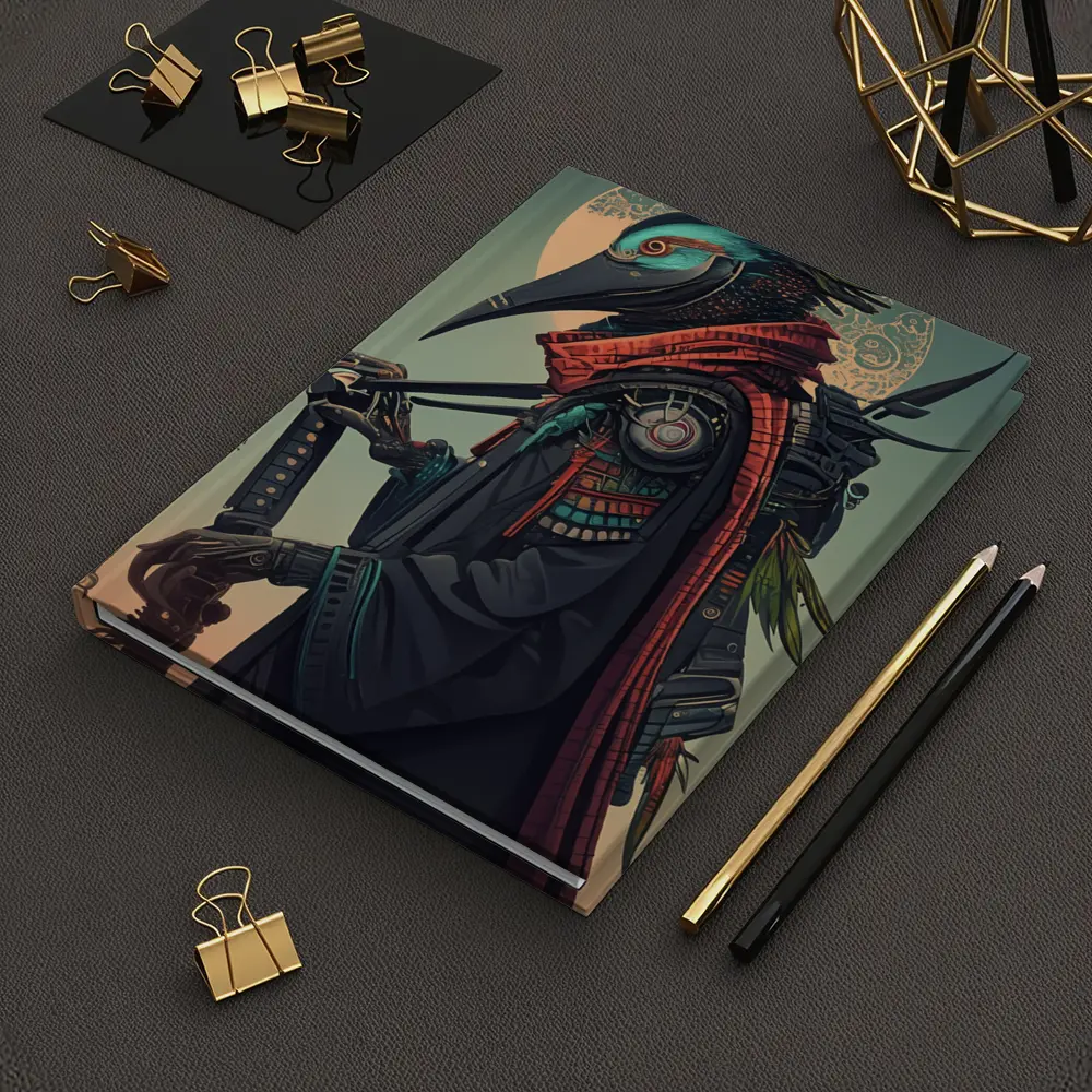 Samurai Crow Warrior Dark Fantasy Art – Notebooks