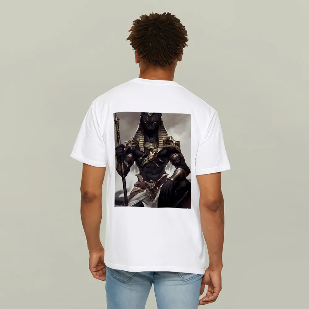Egyptian Cat God Dark Fantasy Digital Art – T-Shirts