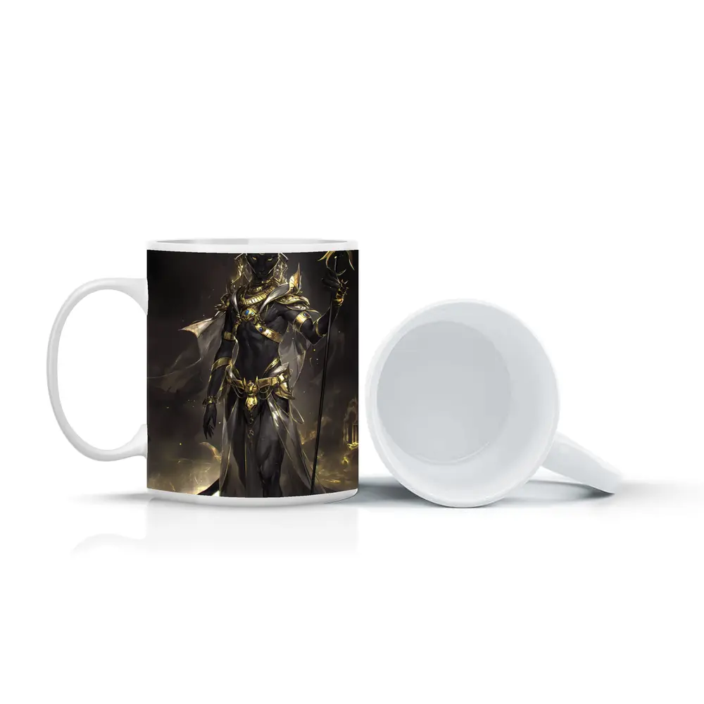 Anubis God Dark Fantasy Gold Armor – Mugs