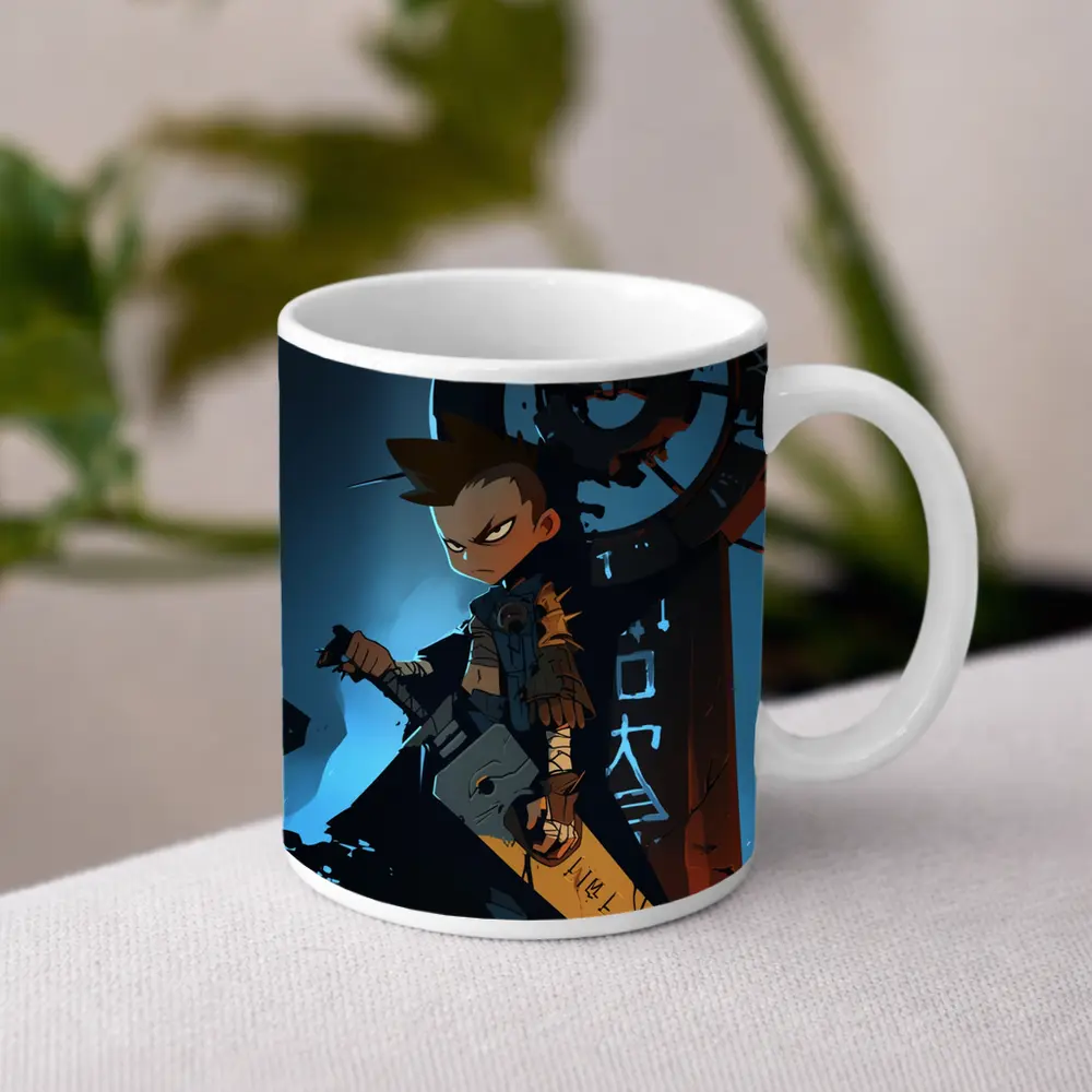Anime Warrior Boy Dark Fantasy Art – Mugs