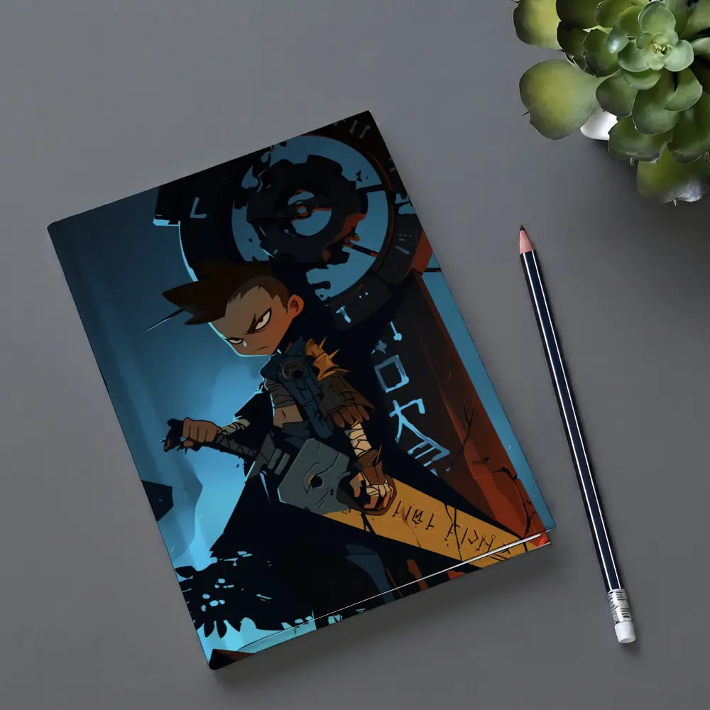 Anime Warrior Boy Dark Fantasy Art – Notebooks