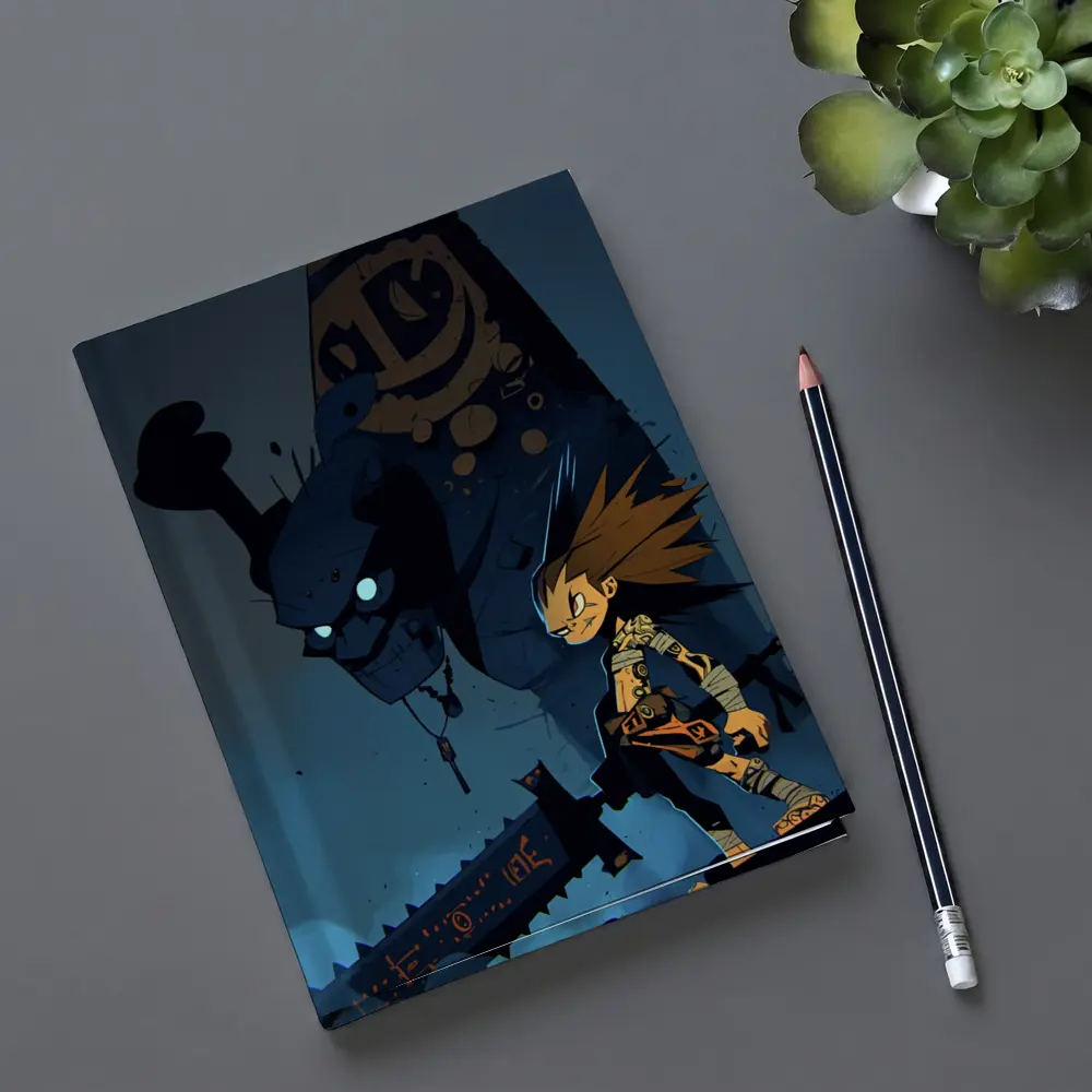 Anime Boy Dark Monster Night Scene – Notebooks