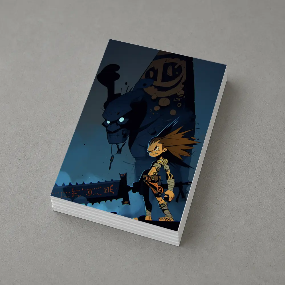 Anime Boy Dark Monster Night Scene – Postcards