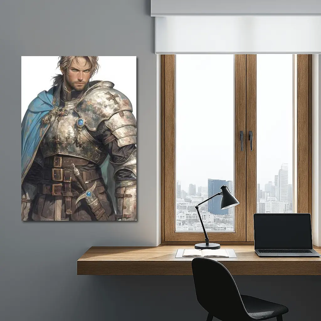 Armored Knight Warrior Anime Fantasy Art – Wall Art