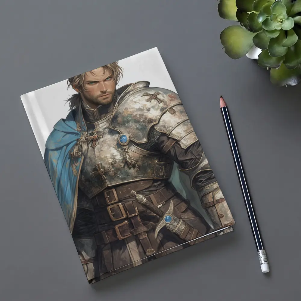 Armored Knight Warrior Anime Fantasy Art – Notebooks